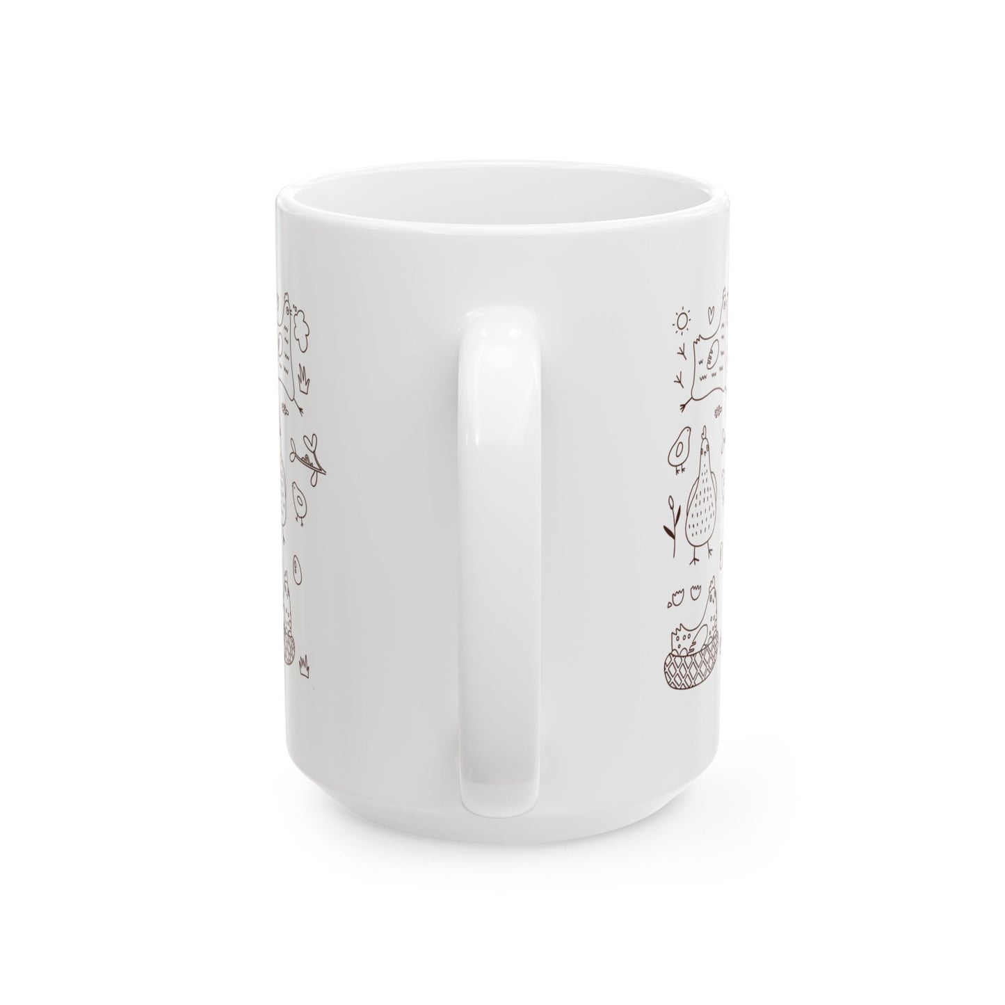 Ceramic White Chicken Mug