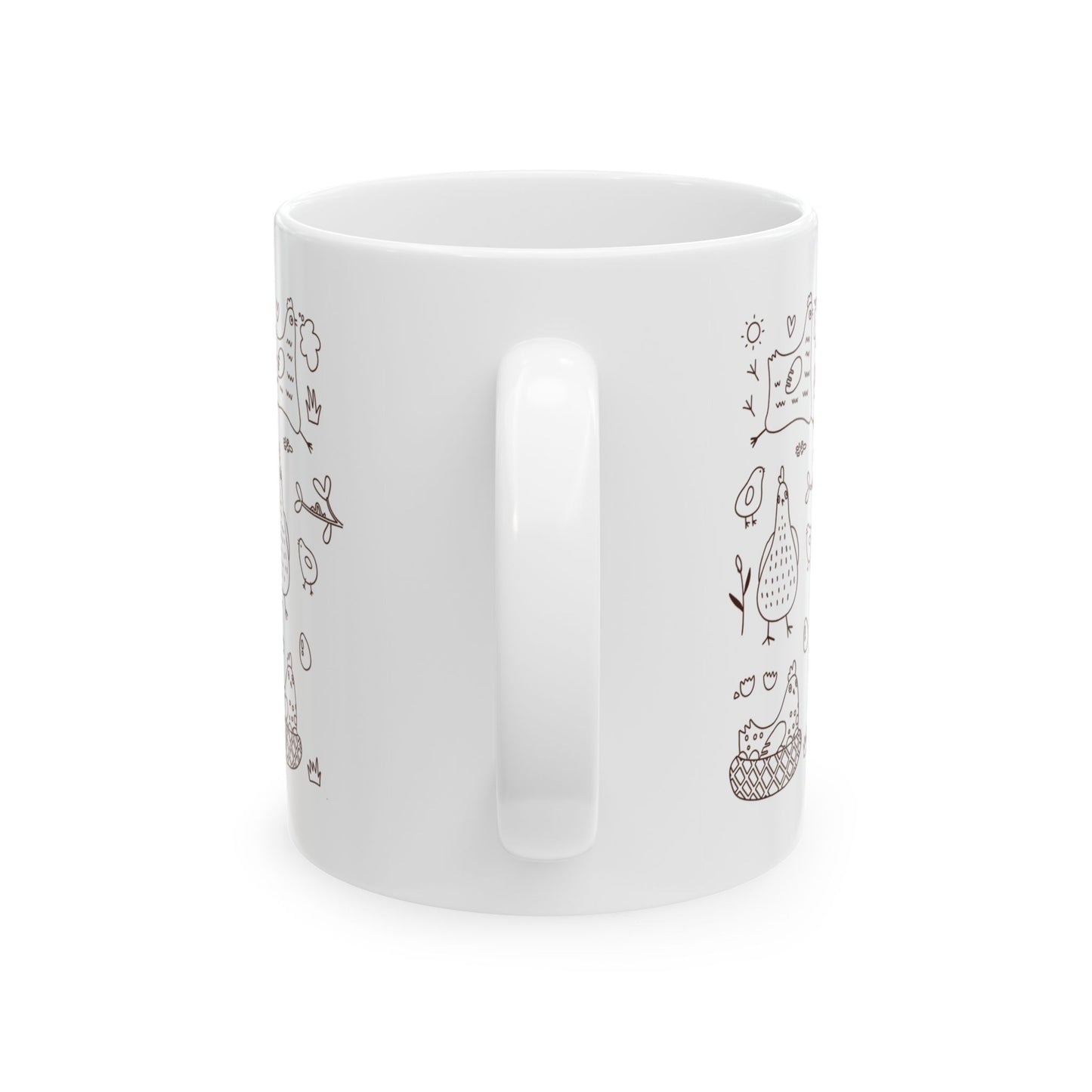 Ceramic White Chicken Mug